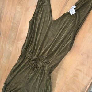 Nicole Miller Khaki Green Jumpsuit